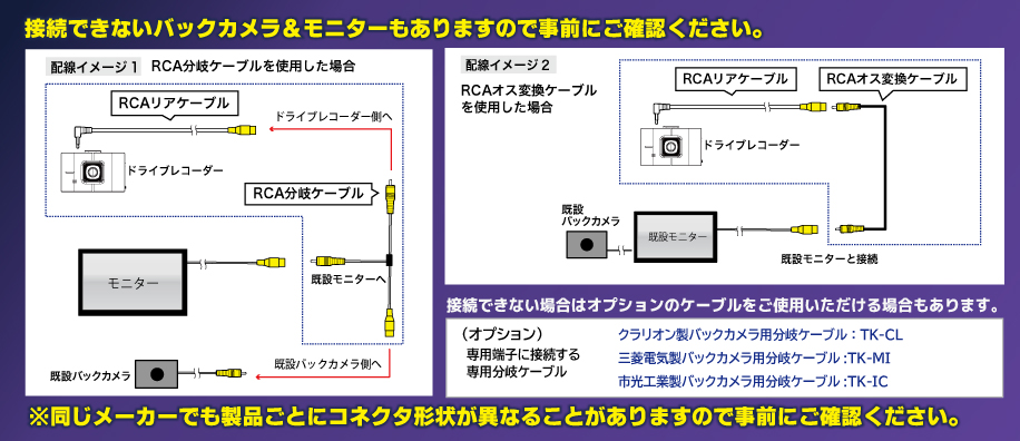 既設バックカメラ接続用ドラレコ XLDR-TK｜NEWバックアイカメラ｜製品